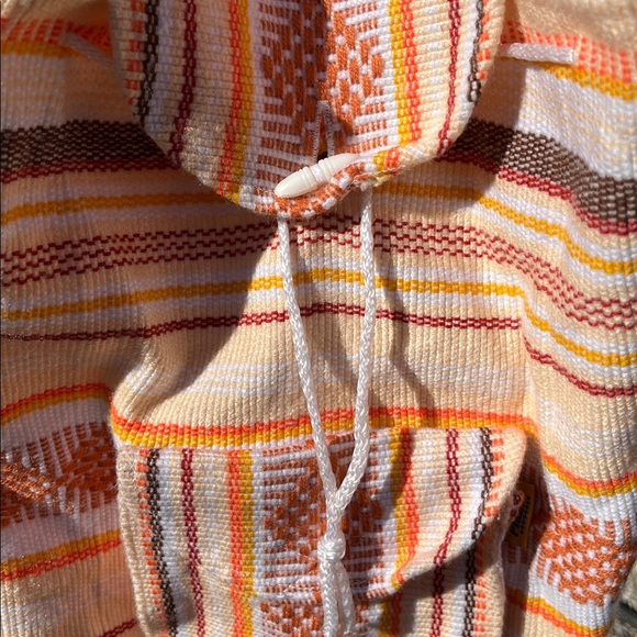 NWOT Colorful Backpack Boho Beach Bag Embroidered Cream Orange - Picture 7 of 10